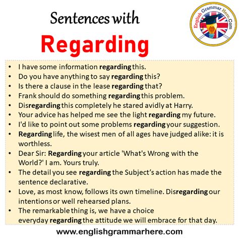 regarding to